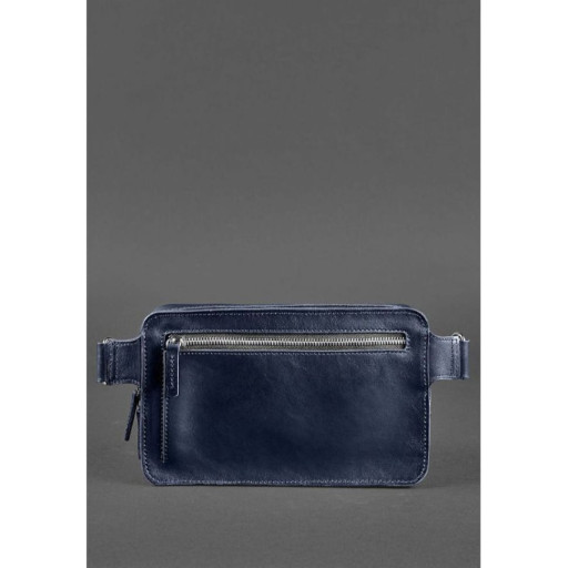 Шкіряна сумка Dropbag Maxi темно-синя