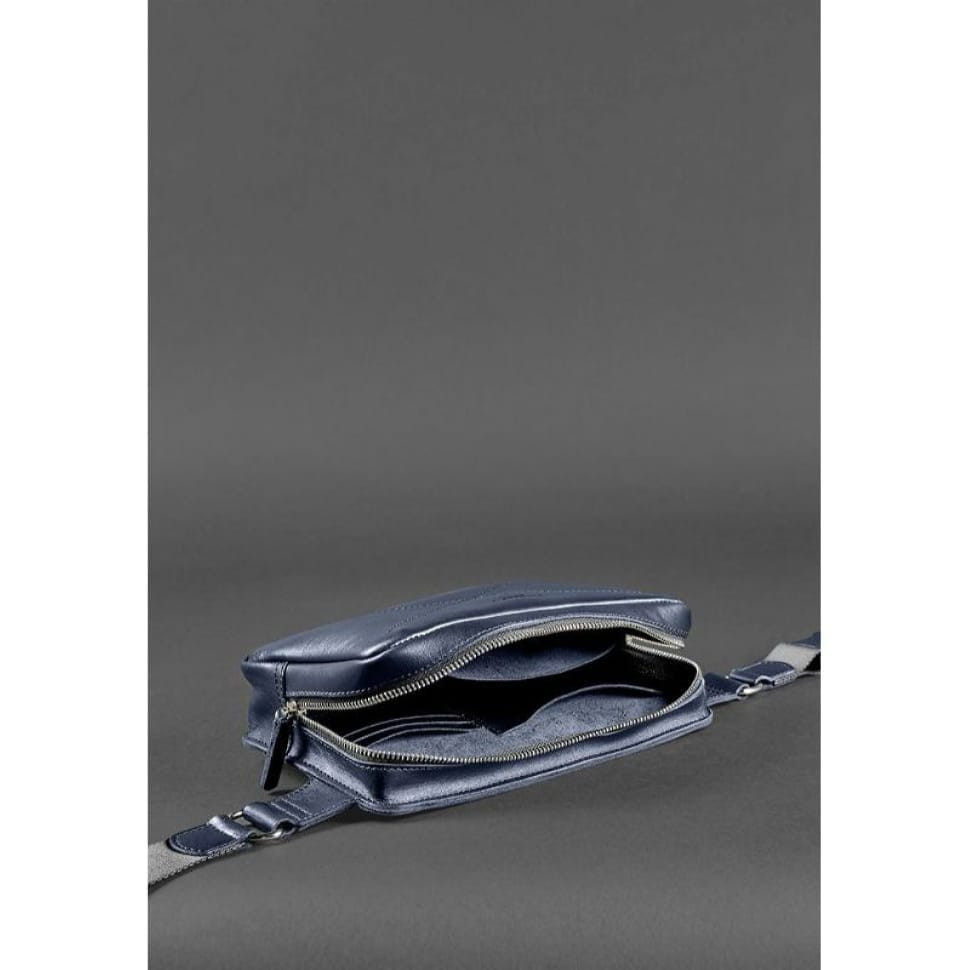 Шкіряна сумка Dropbag Maxi темно-синя