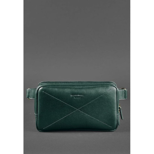 Шкіряна сумка Dropbag Maxi зелена Krast