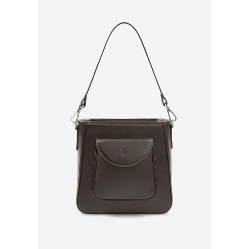 Жіноча шкіряна сумка Stella темно-коричнева