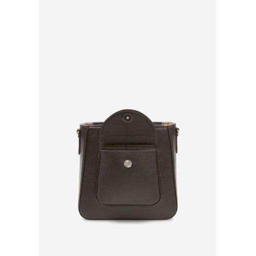 Жіноча шкіряна сумка Stella темно-коричнева