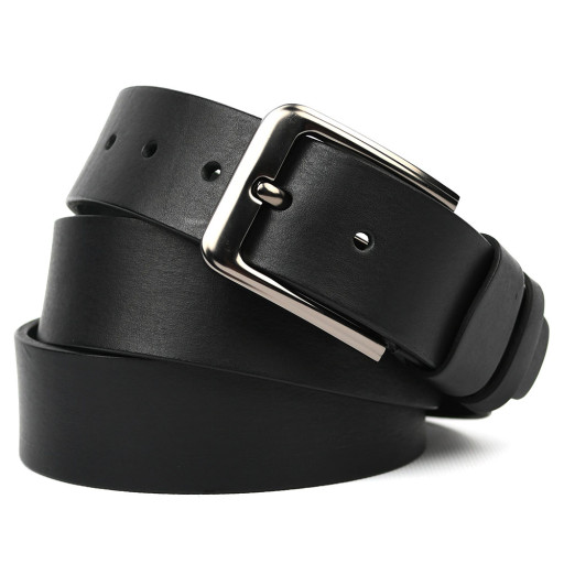 Ремінь чоловічий шкіряний чорний класичний 40мм Limary sk40010