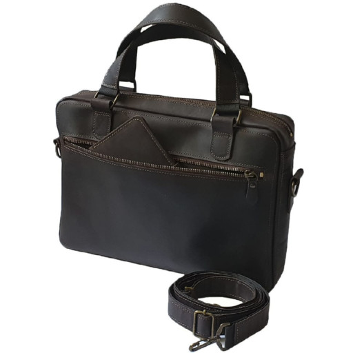 Шкіряна сумка BGS фомат А4 коричнева BGS3174