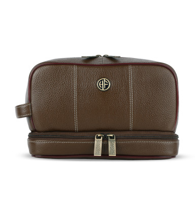 Hammonds Flycatcher TC4003 Brushwood Leather Toiletry Bag (Brown)