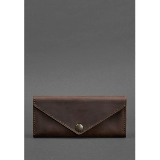 Жіночий шкіряний гаманець Керрі 1.0 темно-коричневий Crazy Horse