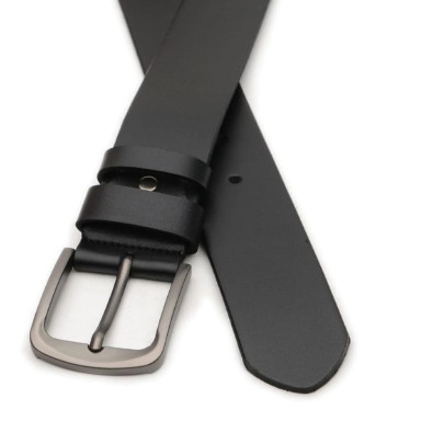 Широкий Мужской кожаный ремень 4,5 см V1125GX22-black
