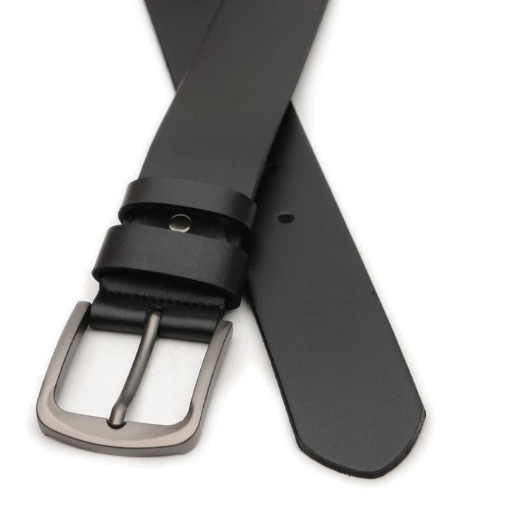 Широкий Чоловічий шкіряний ремінь 4,5 см V1125GX22-black