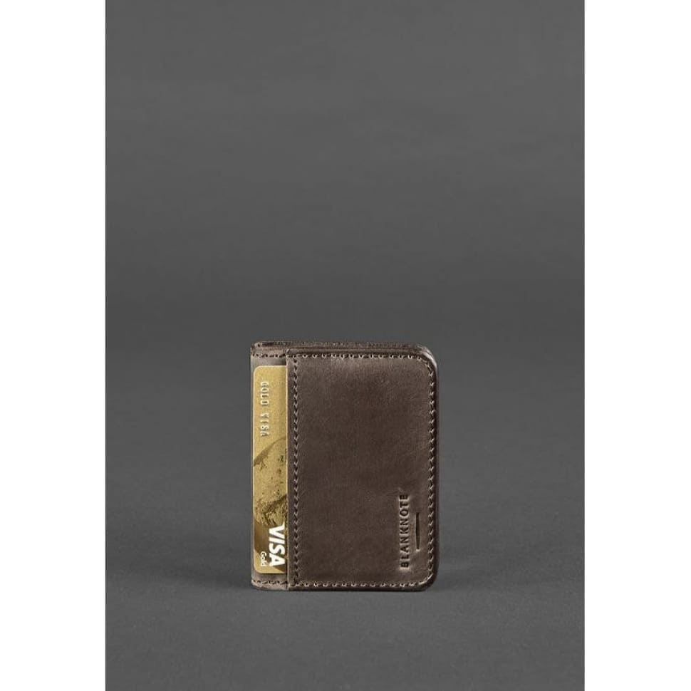 Кожаная обложка для ID-паспорта и водительских прав 4.1 темно-коричневый Crazy Horse с гербом