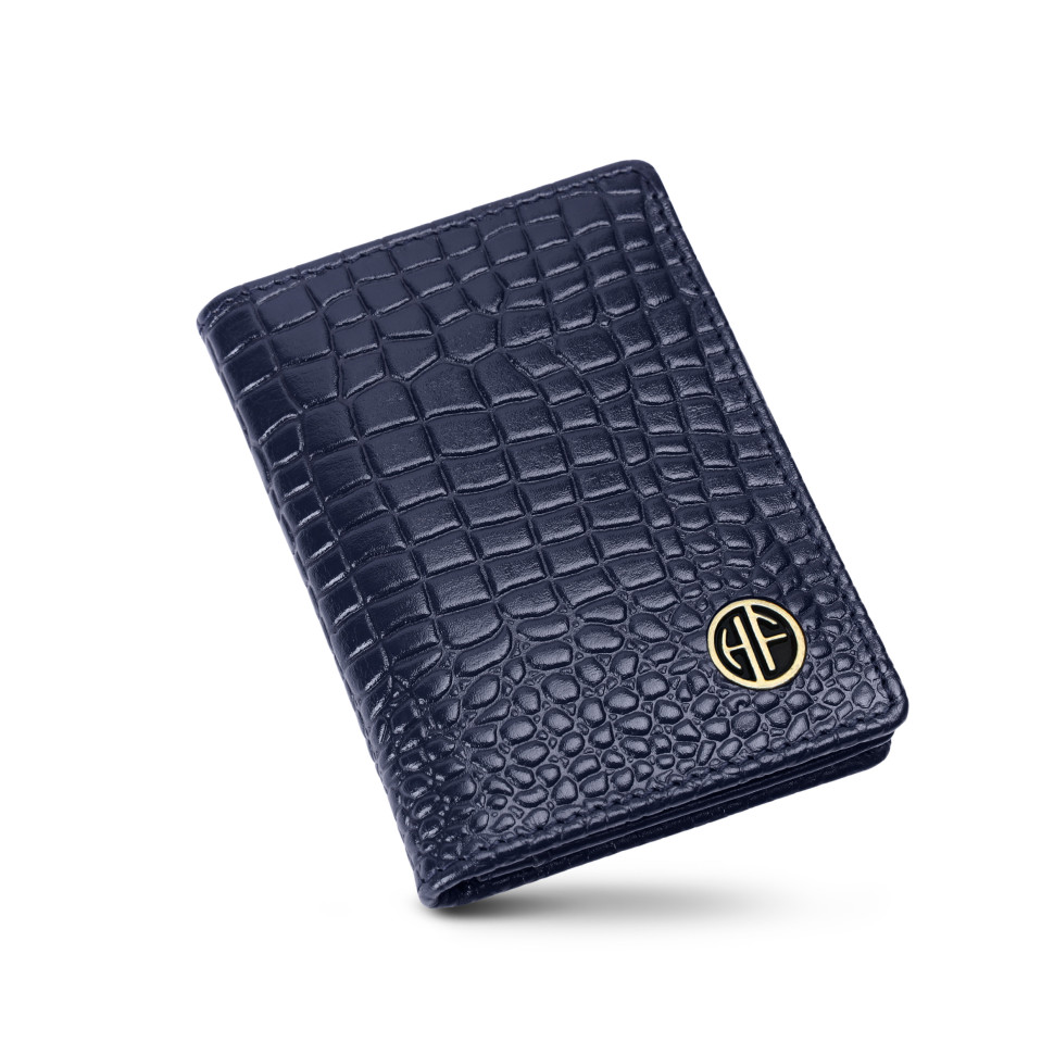 Шкіряний картхолдер Hammonds Flycatcher CC606 Croc Blue (Синій)