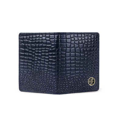 Шкіряний картхолдер Hammonds Flycatcher CC606 Croc Blue (Синій)