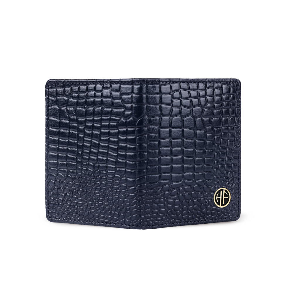 Шкіряний картхолдер Hammonds Flycatcher CC606 Croc Blue (Синій)