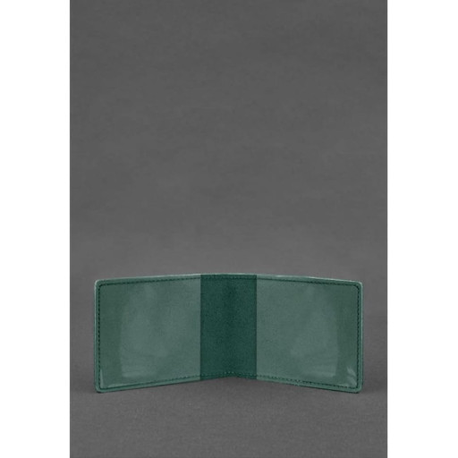 Шкіряна обкладинка для посвідчення міністерства оборони зелена Crazy Horse