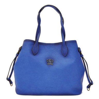 Pratesi BBE471 - Vetulonia Shoulder Bag in cow leather Bruce Electric Blue