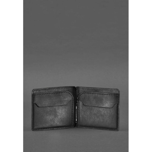 Шкіряне портмоне 13.0 зажим чорне краст