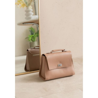Womens leather bag Classic caramel crust