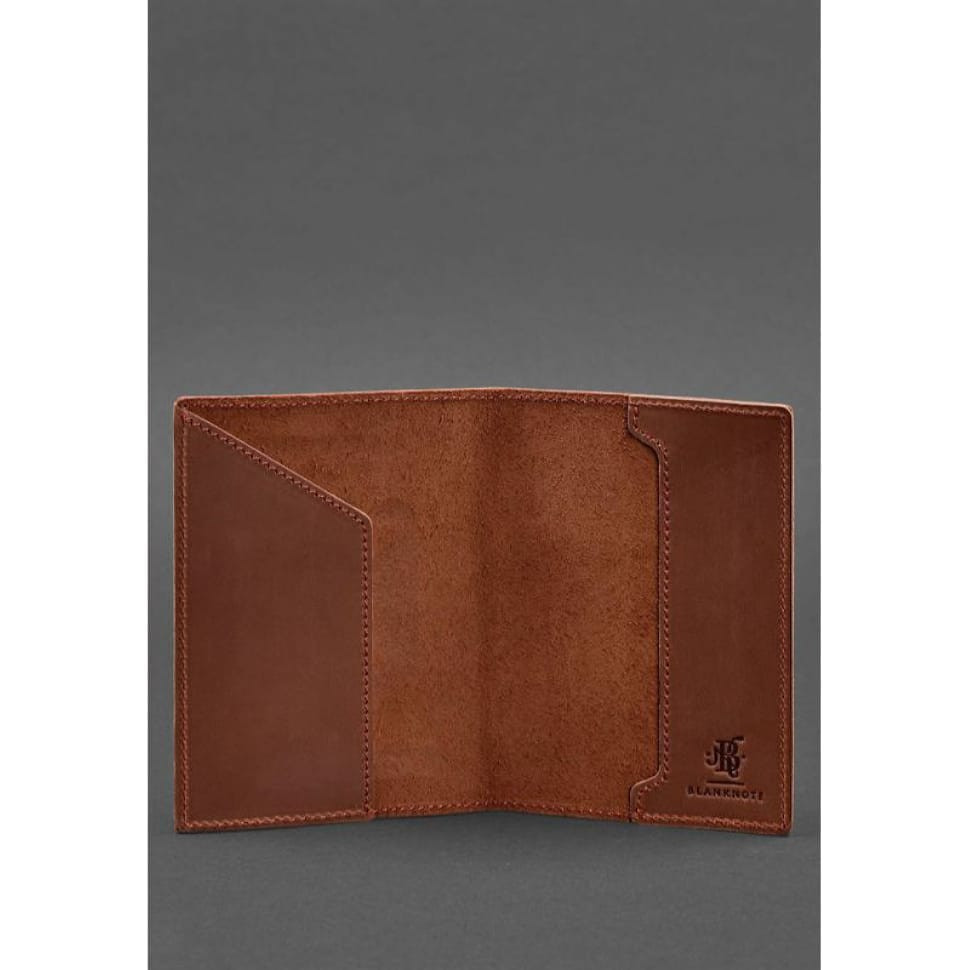 Кожаная обложка для военного билета 7.0 светло-коричневая Crazy Horse