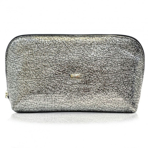 Косметичка шкіряна Desisan 1-669 срібло
