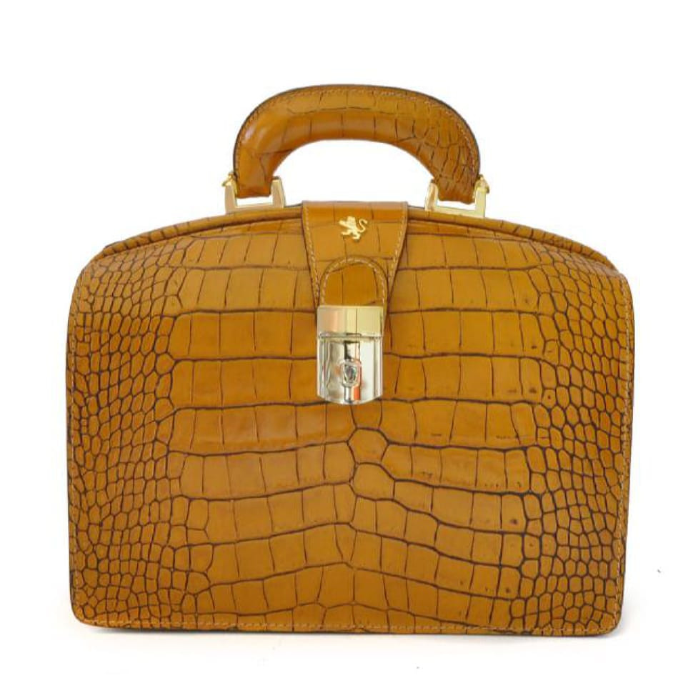 Pratesi KSE120/29T - Miss Brunelleschi King Woman Bag in cow leather King Mustard