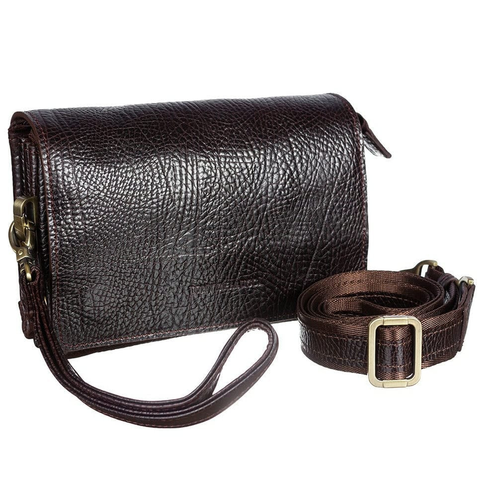 Барсетка кистевая кожаная Tony Bellucci 5040-886 коричневый флотар