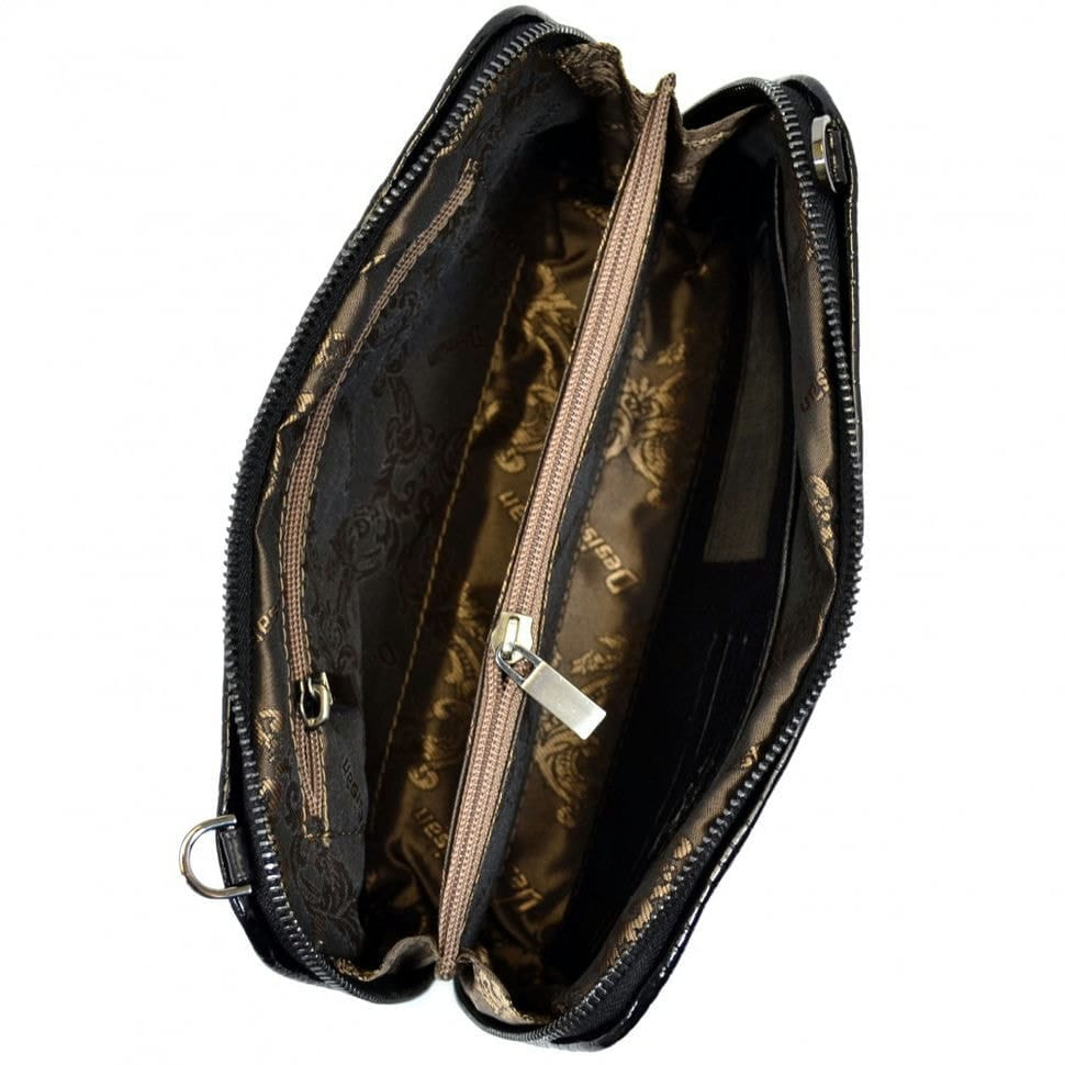 Сумка жіноча шкіряна Desisan 2012-011 чорний флотар