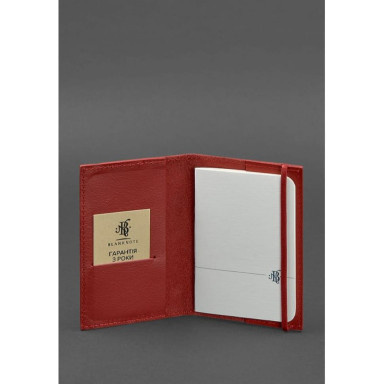 Leather passport cover 1.0 red crust