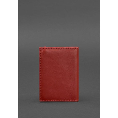Leather passport cover 1.0 red crust