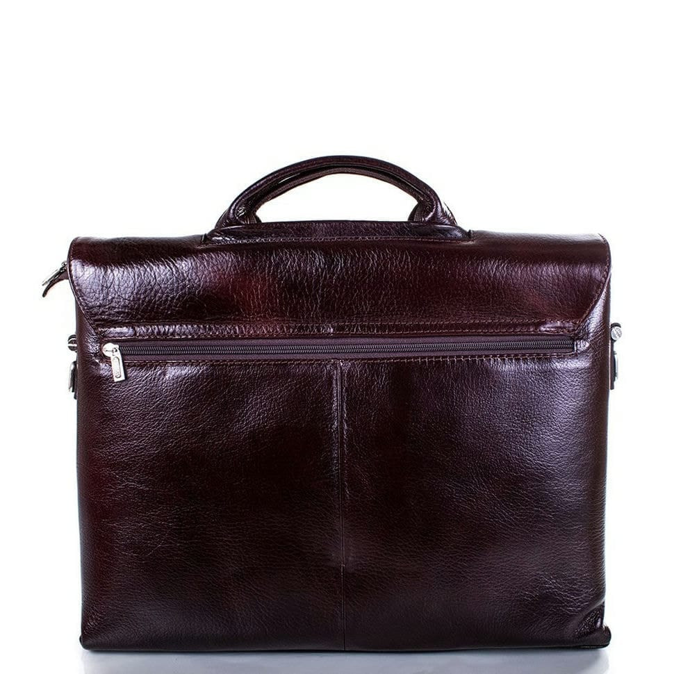 Шкіряний портфель Desisan 1312-019 коричневий флотар