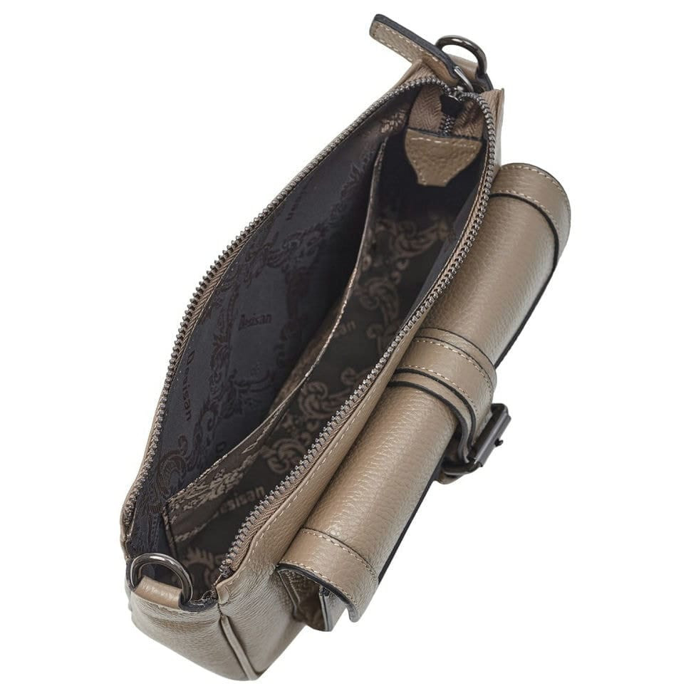 Сумка жіноча шкіряна Desisan 7501-283 бежевий флотар