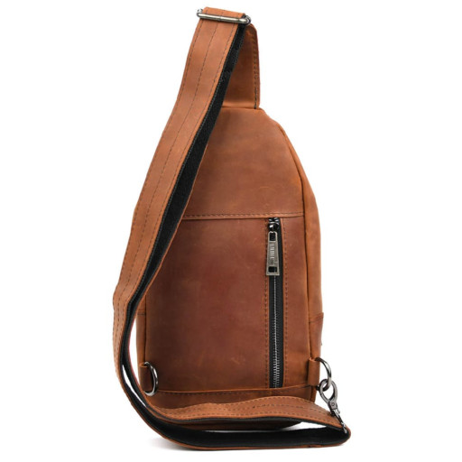Модний рюкзак слінг на одну шлейку коньячний TARWA RB-4007-3md