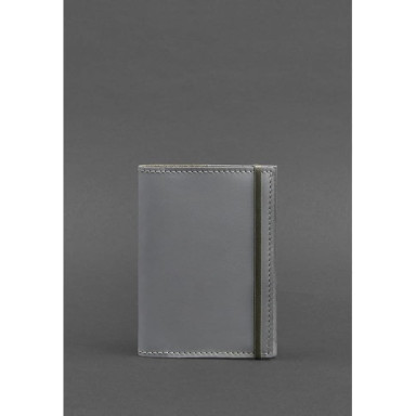 Leather cover for passport 1.0 gray