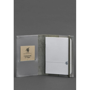 Leather cover for passport 1.0 gray