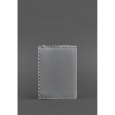 Leather cover for passport 1.0 gray