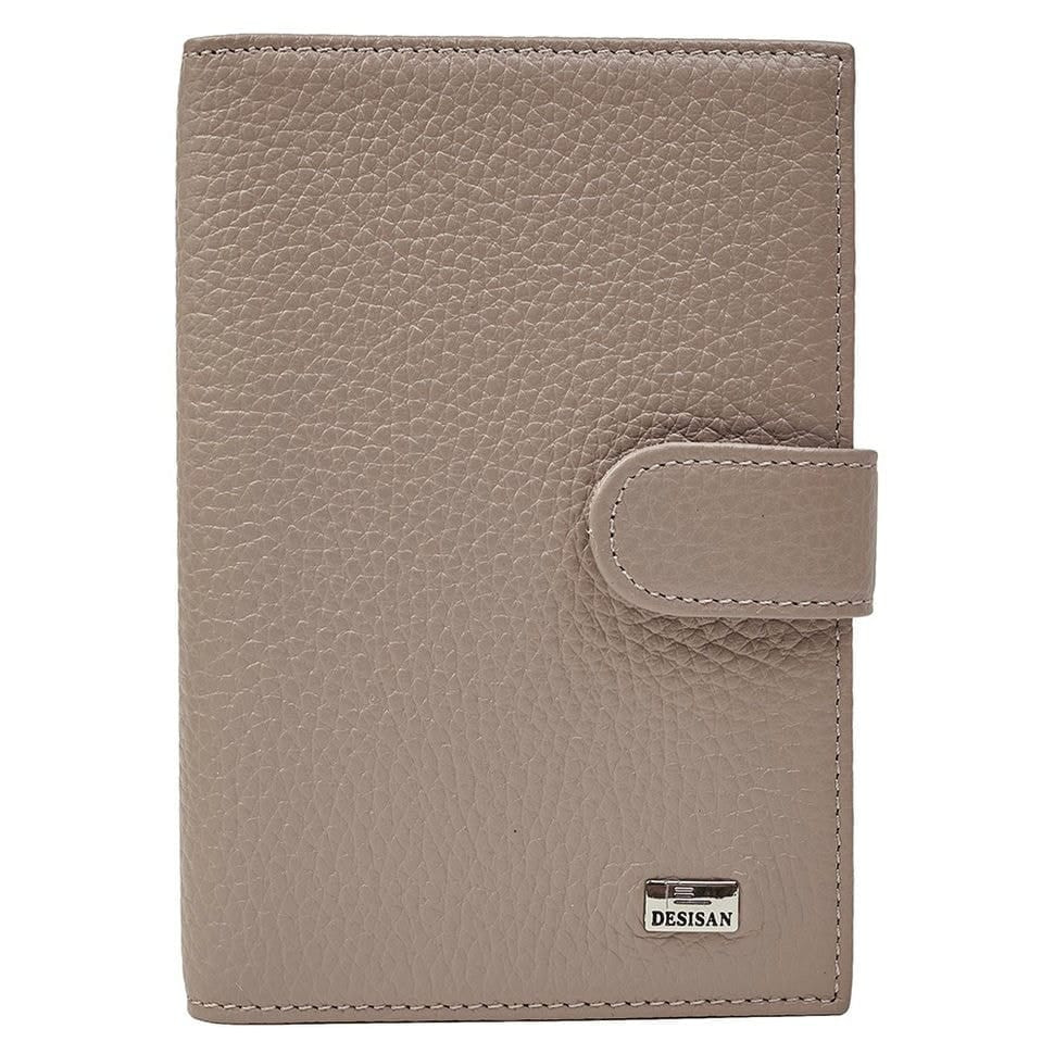 Обкладинка авто+паспорт шкіра Desisan 102-283 бежевий флотар