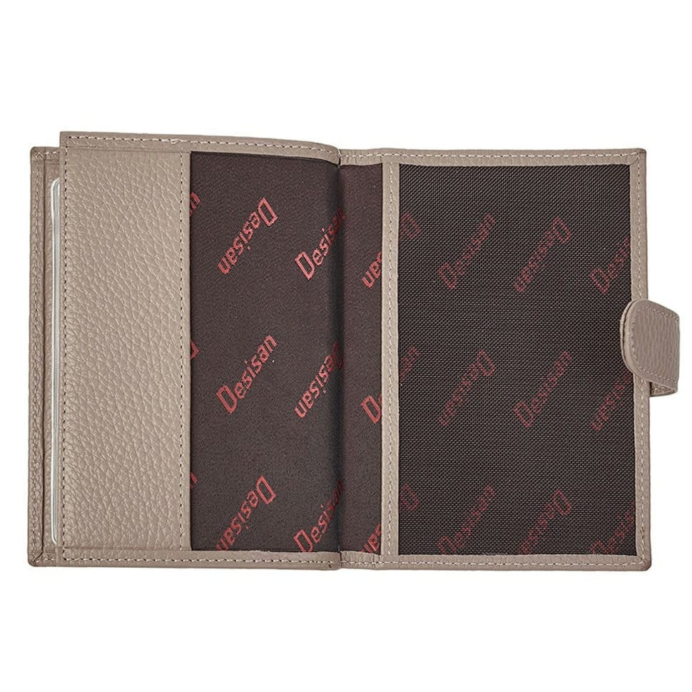 Обкладинка авто+паспорт шкіра Desisan 102-283 бежевий флотар