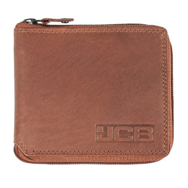Mens Leather Wallet JCB NC38MN Tan (Red)