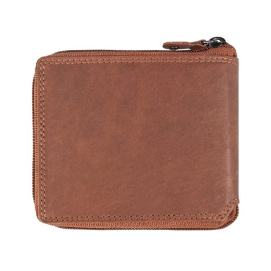 Mens Leather Wallet JCB NC38MN Tan (Red)