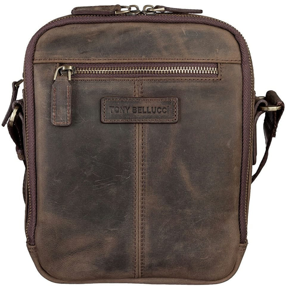 Барсетка м'яка шкіряна Tony Bellucci 5153-06 коричневий нубук