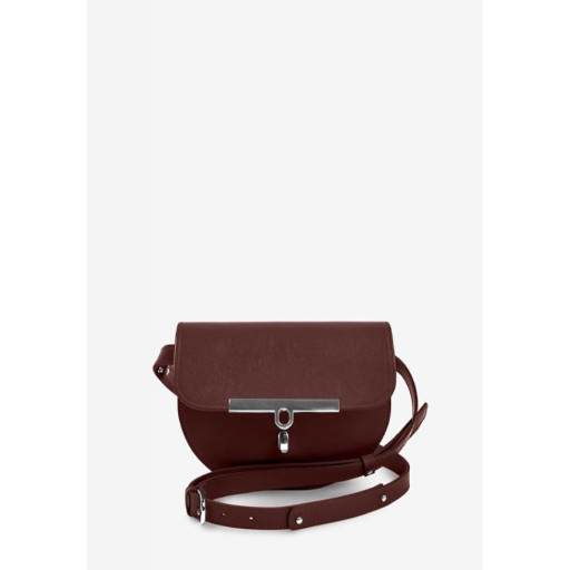 Жіноча шкіряна сумка поясна-кроссбоді Bridget бордовий