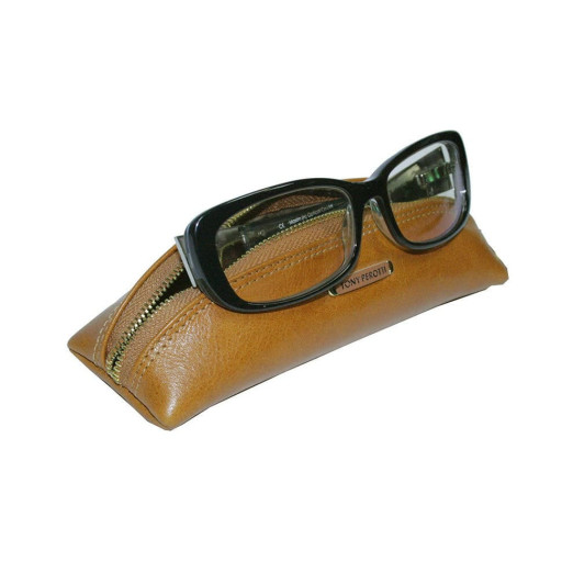 Футляр для окулярів шкіряний Topkapi 3460S giallo жовтий