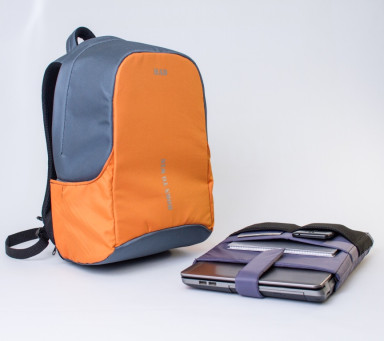Modern BOOSTER Laptop Backpack Orange & Grey by MAD™