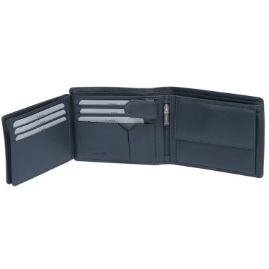 Leather wallet Cortina 5053 navy blue