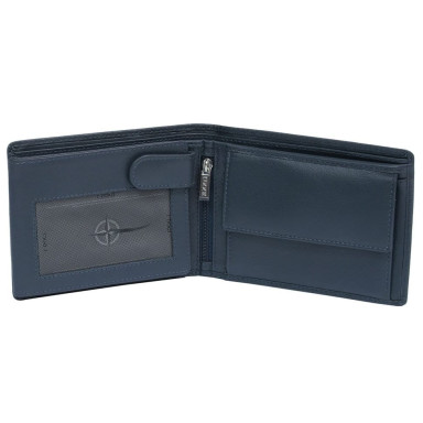 Leather wallet Cortina 5053 navy blue