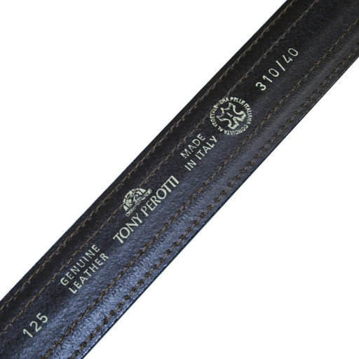 Ремінь шкіряний 310 cuoio/viola коньячний/бузковий TONY PEROTTI