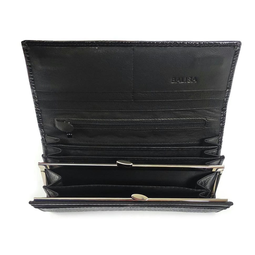 Жіночий чорний місткий клатч FL-ASIF-826HA