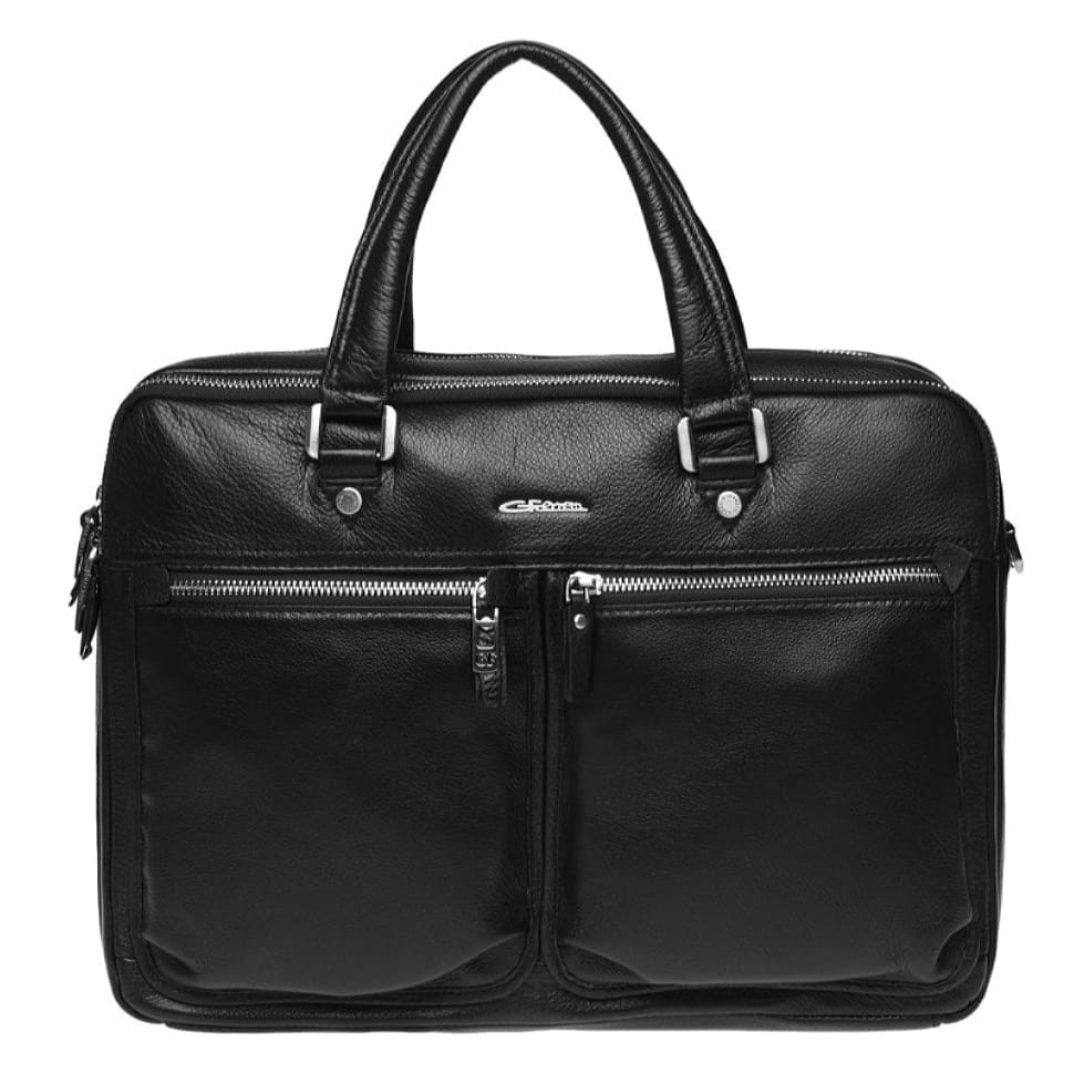 Чоловіча шкіряна сумка Giorgio Ferretti 3703q11-black