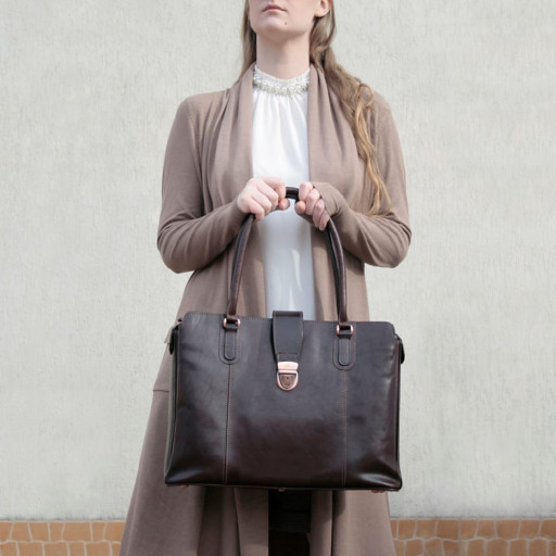 Сумка шкіряна Italico 9715 коричневий