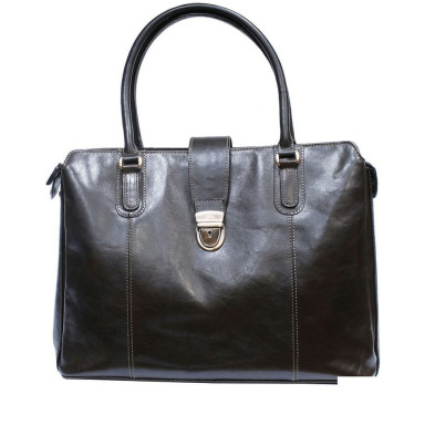Leather bag Italico 9715 moro brown