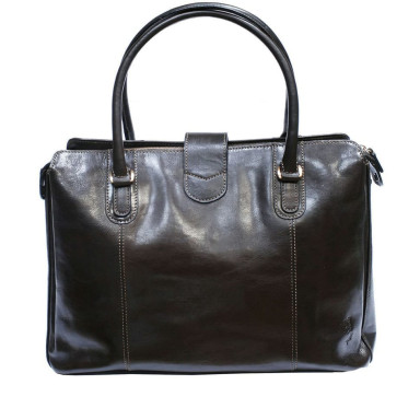 Leather bag Italico 9715 moro brown