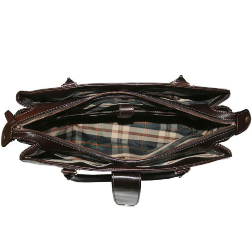 Сумка шкіряна Italico 9715 коричневий