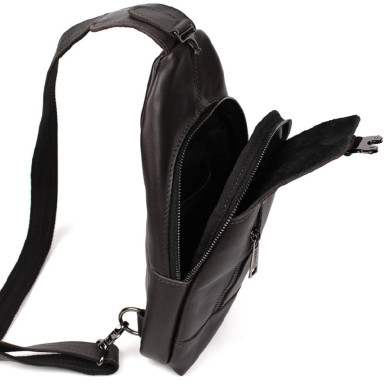 Mens leather sling backpack brown TARWA GC-0116-3md